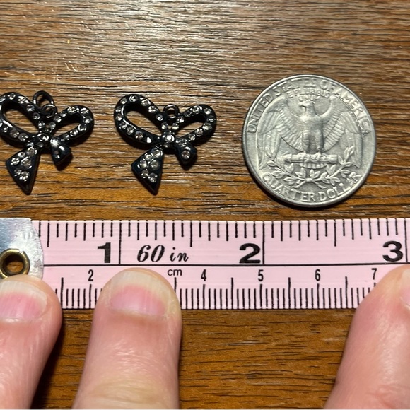 Vintage Rhinestone Bow Charms-2 - Picture 2 of 4
